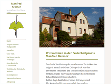 Tablet Screenshot of kremer-heilpraktiker.de